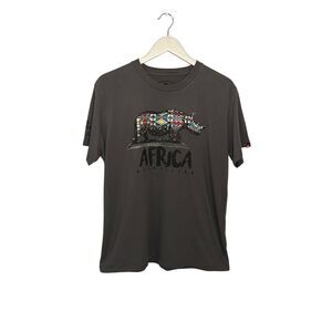 Quiksilver “Africa” charcoal gray graphic t-shirt *rare* - L
